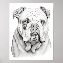 Realistische hond volwassen kleuring poster