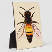 Realistische Honey Bee Art Illustratie Fotoplaat (Zijkant)