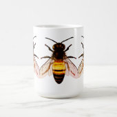 Realistische Honey Bee Art Illustratie Koffiemok (Center)