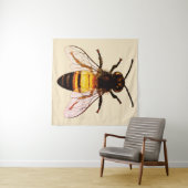 Realistische Honey Bee Art Illustratie Wandkleed (In Situ (horizontaal))
