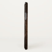 Realistische hout- en gestikte leertstructuur Case-Mate iPhone case (Achterkant / rechts)