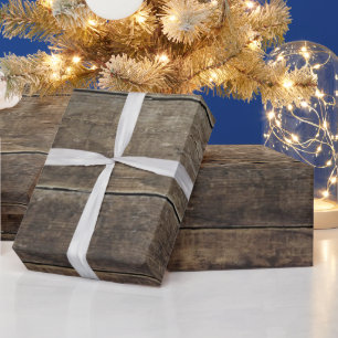Realistische houten oude vintage planken cadeaupapier