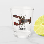 Realistische illustratie Lobster Persoonlijk Shot Glas (Voorkant)