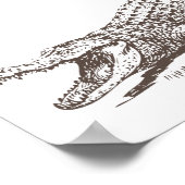Realistische illustratie van alligator poster (Hoek)
