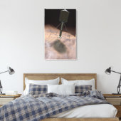 Realistische illustratie van bacteriofaag canvas afdruk (Insitu (Slaapkamer))