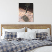 Realistische illustratie van bacteriofaag canvas afdruk (Insitu (Slaapkamer))