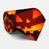 Realistische Jack-O-Lantern Halloween Stropdas (Opgerold)