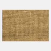 Realistische jute textuur eenvoudig roodbruin inpakpapier vel (Voorkant 3)