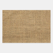 Realistische jute textuur eenvoudig rustiek lichtb inpakpapier vel (Voorkant)