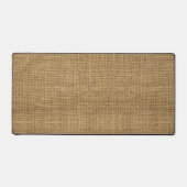 Realistische jute textuur Eenvoudige rustieke brui Bureaumat (Voorkant)