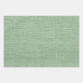 Realistische jute textuur rustieke saliegroen en t inpakpapier vel (Voorkant 2)