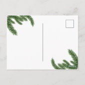 Realistische kerstboom met gouden decor briefkaart (Achterkant)