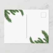 Realistische kerstboom met gouden decor feestdagenkaart (Achterkant)