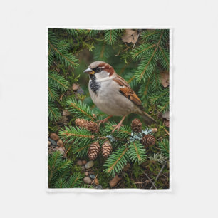Realistische Kleine Mus In De Natuur Vliesdeken Fleece Deken
