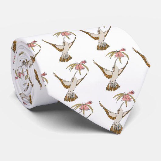 realistische kolibrie stropdas (Opgerold)