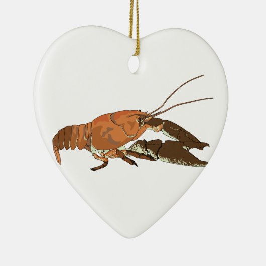 Realistische krayfish/Crawdad Keramisch Ornament (Rechts)