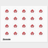 realistische kreeft ronde sticker (Vel)