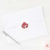 realistische kreeft ronde sticker (Envelop)