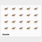 Realistische kwartelvogel hart sticker (Vel)