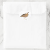 Realistische kwartelvogel hart sticker (Tas)