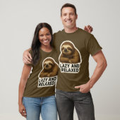 Realistische Luiaard Sticker T-shirt (Unisex)
