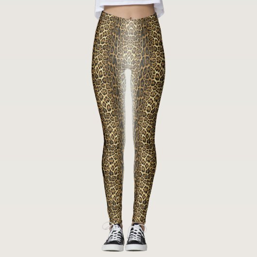 Realistische luipaard leggings (Voorkant)