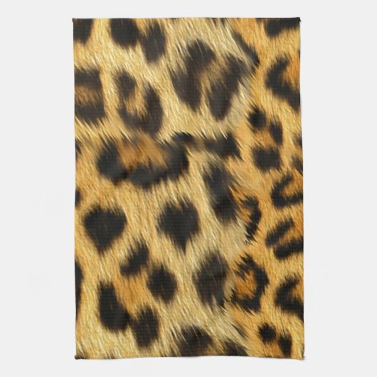 Realistische luipaardbontprint accessoires - trend theedoek (Verticaal)