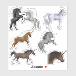 Realistische magische eenhoorn  paard sticker