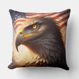 Realistische Majestueuze patriottische Adelaar USA Kussen