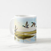 Realistische Mallard Digital Painting Mok Wrap Des (Voorkant links)