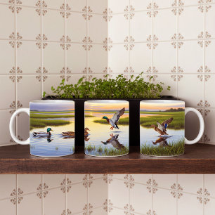 Realistische Mallard Digital Painting Mok Wrap Des