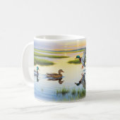 Realistische Mallard Digital Painting Mok Wrap Des (Voorkant links)