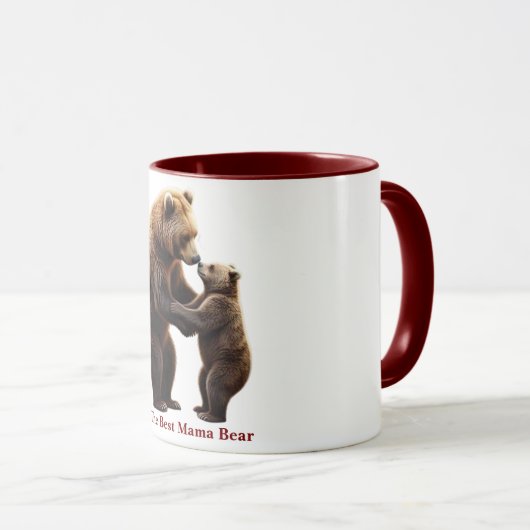 Realistische Mama Beer en Cub Interactie Mok (Voorkant rechts)