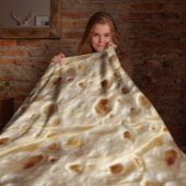 Realistische meeltortilla fleece deken