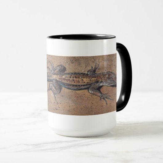 Realistische Mok "Lizard on Sand" (Voorkant rechts)