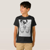 Realistische Monarchvlinder Potlood Tekening Stick T-shirt (Voorkant volledig)