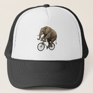 Realistische olifant op een fiets - Grappig Dieren Trucker Pet