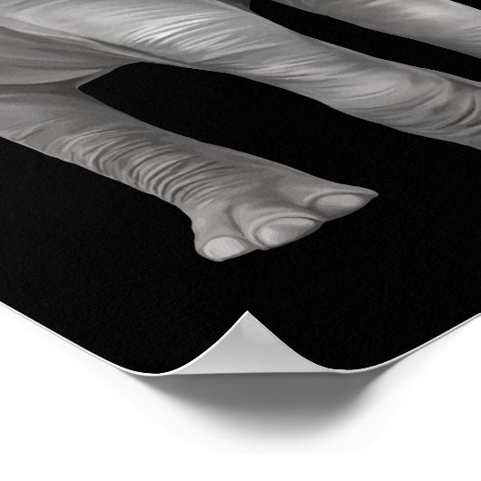 realistische olifantenachtergrond poster (Hoek)