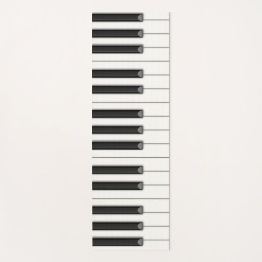 Realistische oversized pianotoetsen yogamat (Voorkant)