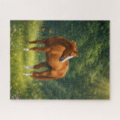 Realistische Paard Natuur Legpuzzel (Horizontaal)