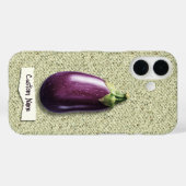 Realistische Paarse aubergine op een tapijt Custom Case-Mate iPhone Case (Achterkant (horizontaal))