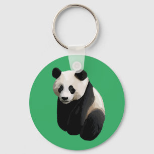 Realistische Panda Green Sleutelhanger