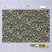 Realistische pauwenveren Bohemian Tissuepapier (Craft)