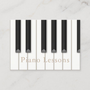 Realistische Piano Keys Custom Musician's Visitekaartje