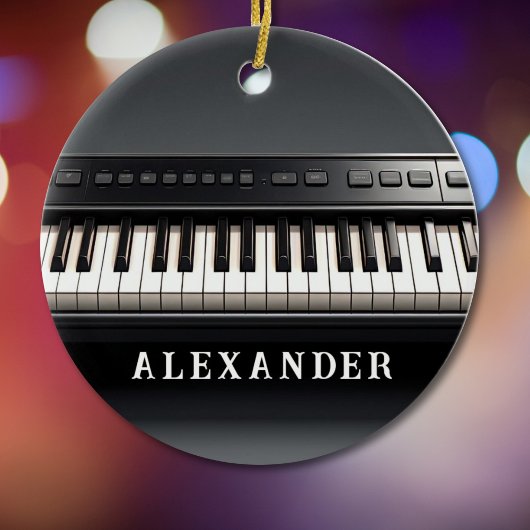 Realistische pianotoetsen muziekliefhebber keramisch ornament