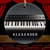 Realistische pianotoetsen muziekliefhebber keramisch ornament