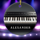 Realistische pianotoetsen muziekliefhebber keramisch ornament