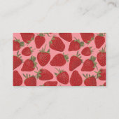 Realistische rijpe rode aardbei fruit Graphic Visitekaartje (Achterkant)