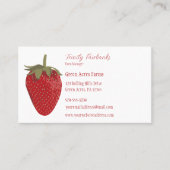 Realistische rijpe rode aardbei fruit Graphic Visitekaartje (Voorkant)