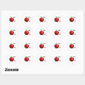 Realistische Rode Appel Sticker – Fruit Illustrati (Vel)